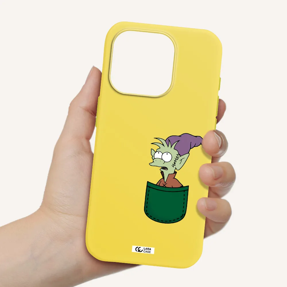 Elfo Apple Iphone 15 Pro Silicone Canary Yellow Case