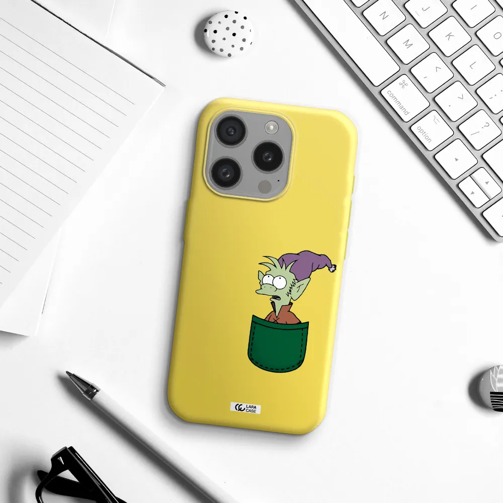 Elfo Apple Iphone 15 Pro Silicone Canary Yellow Case