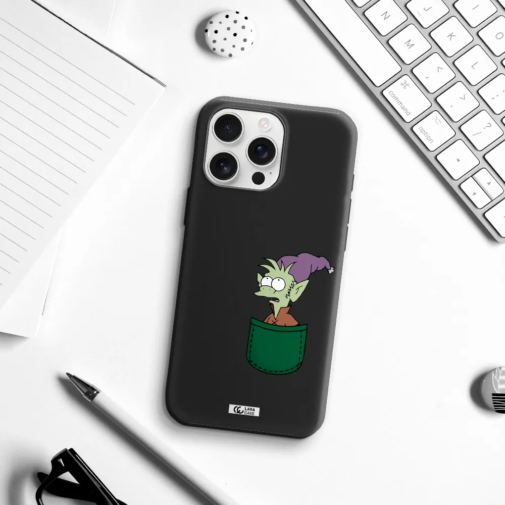 Elfo Apple Iphone 16 Pro Max Silicone Black Case