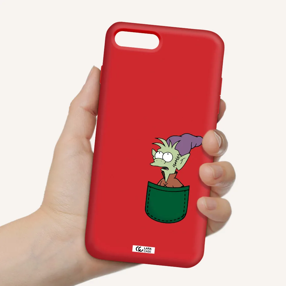 Elfo Apple iPhone 8 plus Silicone Imperial Red Case