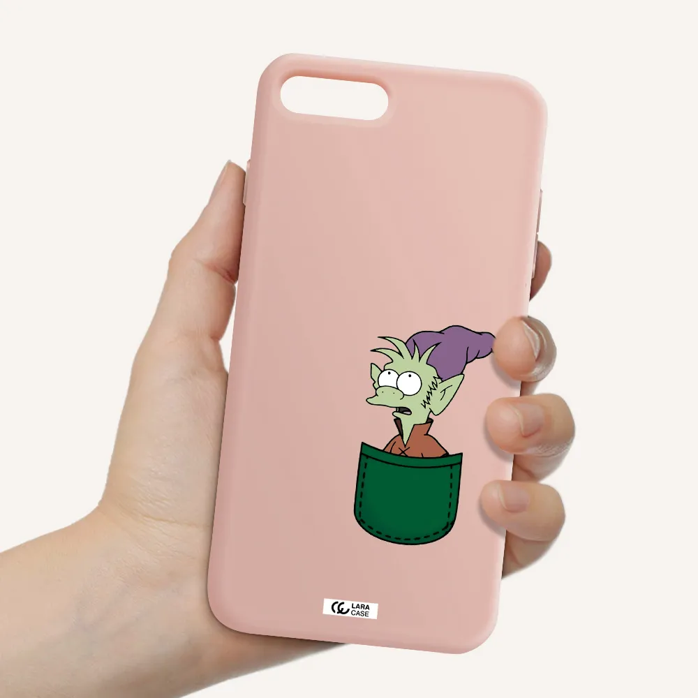 Elfo Apple iPhone 8 plus Silicone pastel pink Case