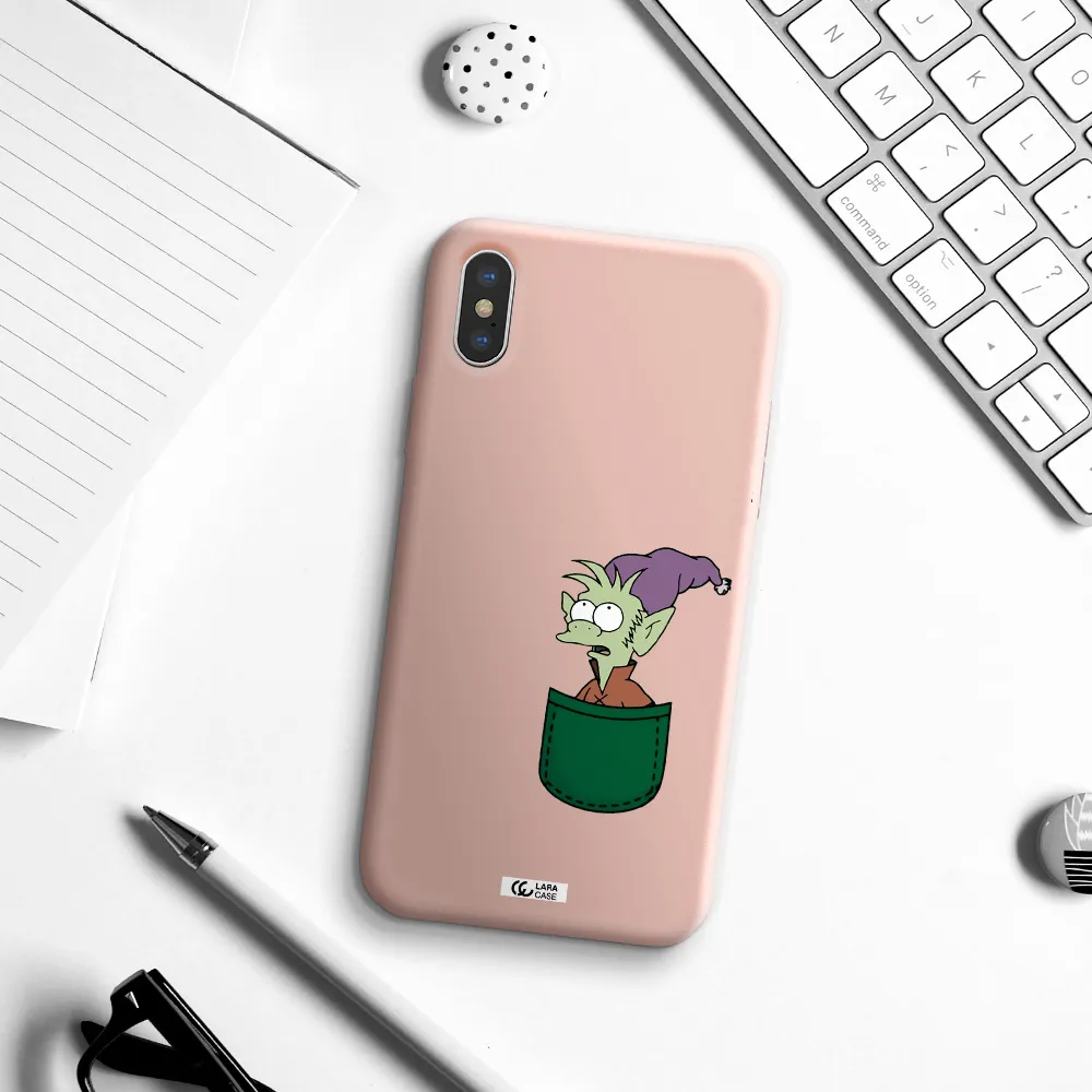 Elfo Apple iPhone X Silicone pastel pink Case