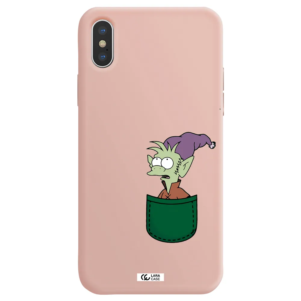 Elfo Apple iPhone XS Silicone pastel pink Case