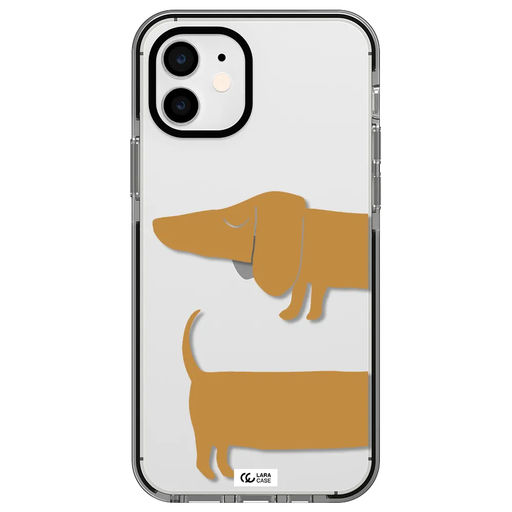 Dachshund Apple iPhone 11 impact black border Case