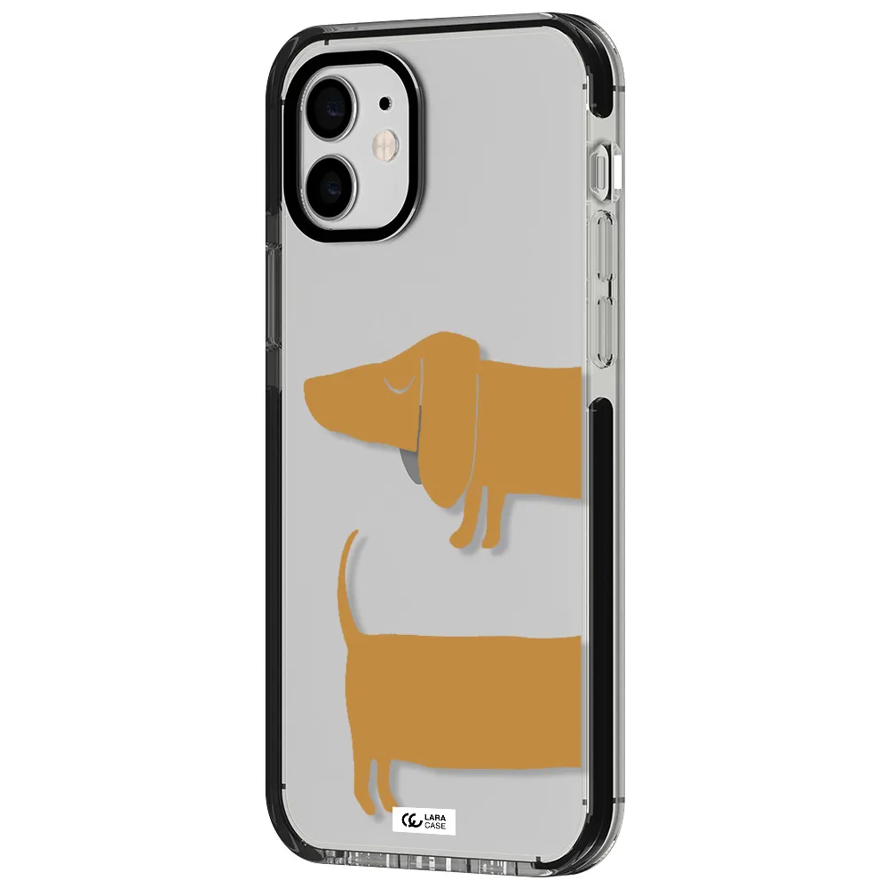 Dachshund Apple iPhone 11 impact black border Case