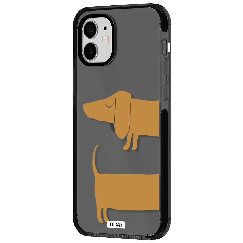 Dachshund Apple iPhone 11 impact Smoke Black Case