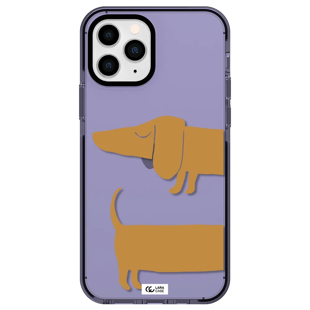 Dachshund Apple iPhone 11 pro impact Lilac Case