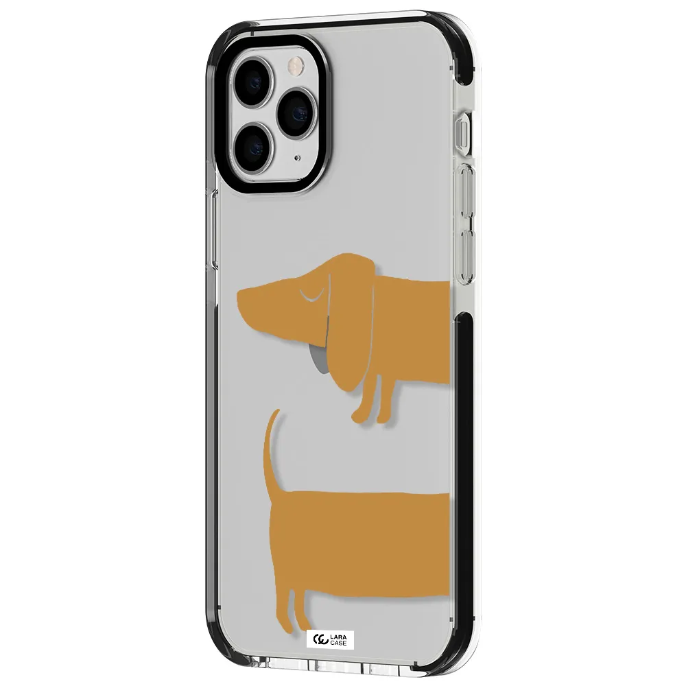 Dachshund Apple iPhone 11 pro max impact black border Case