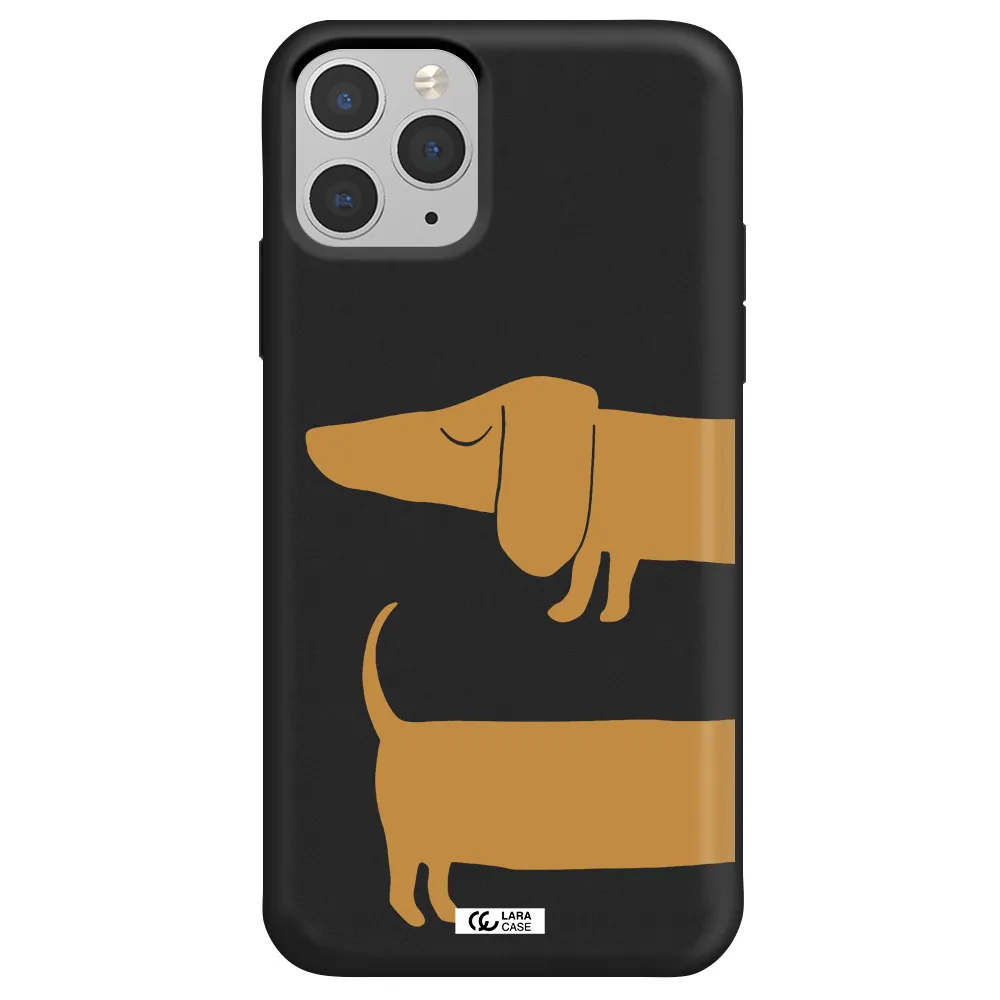 Dachshund Apple iPhone 11 pro Silicone black Case