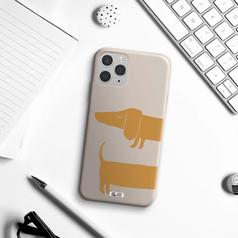 Dachshund Apple iPhone 11 pro Silicone Stone Case