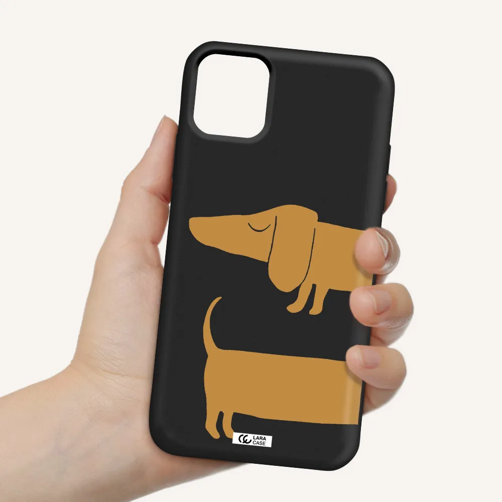 Dachshund Apple iPhone 11 Silicone black Case
