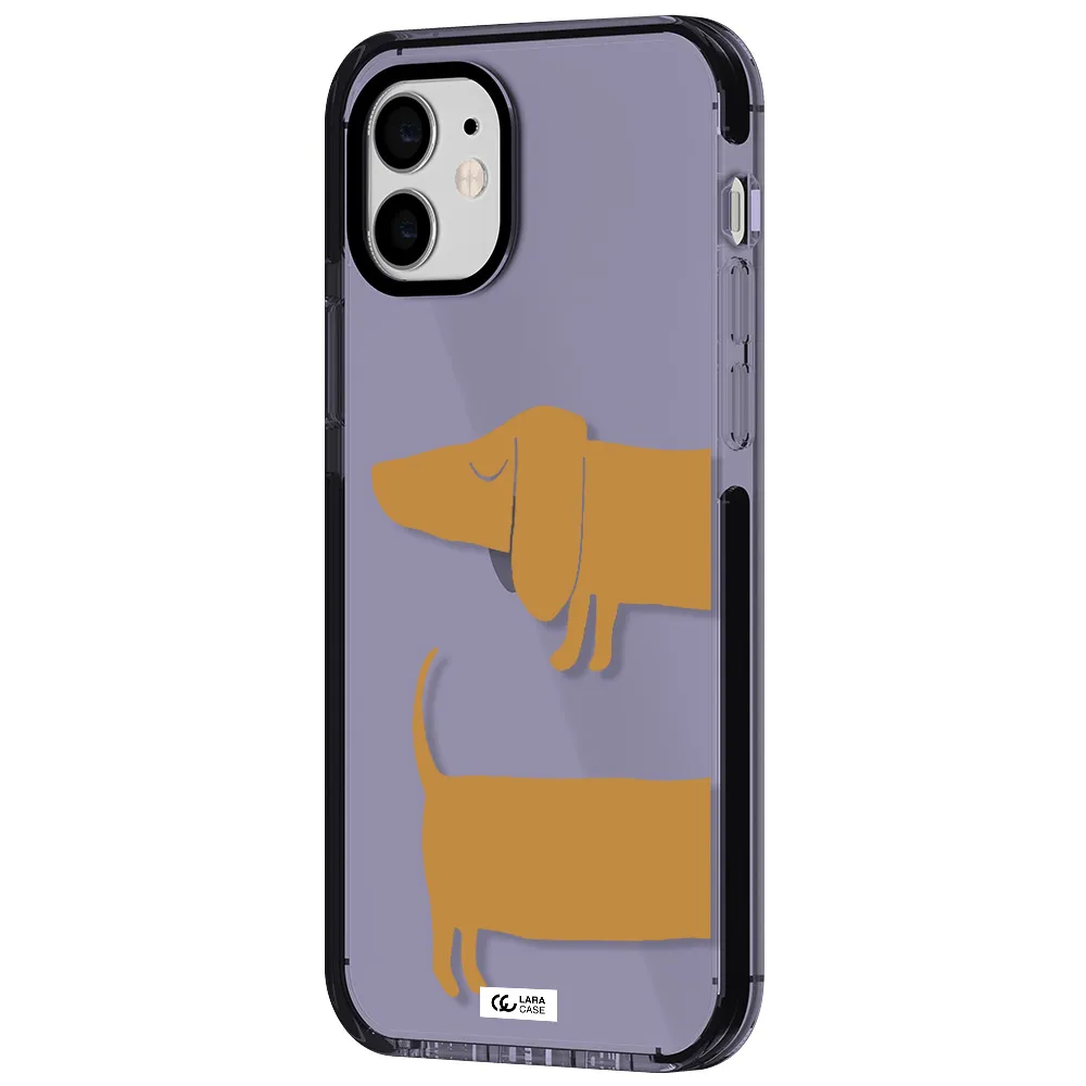 Dachshund Apple iPhone 12 impact Lilac Case