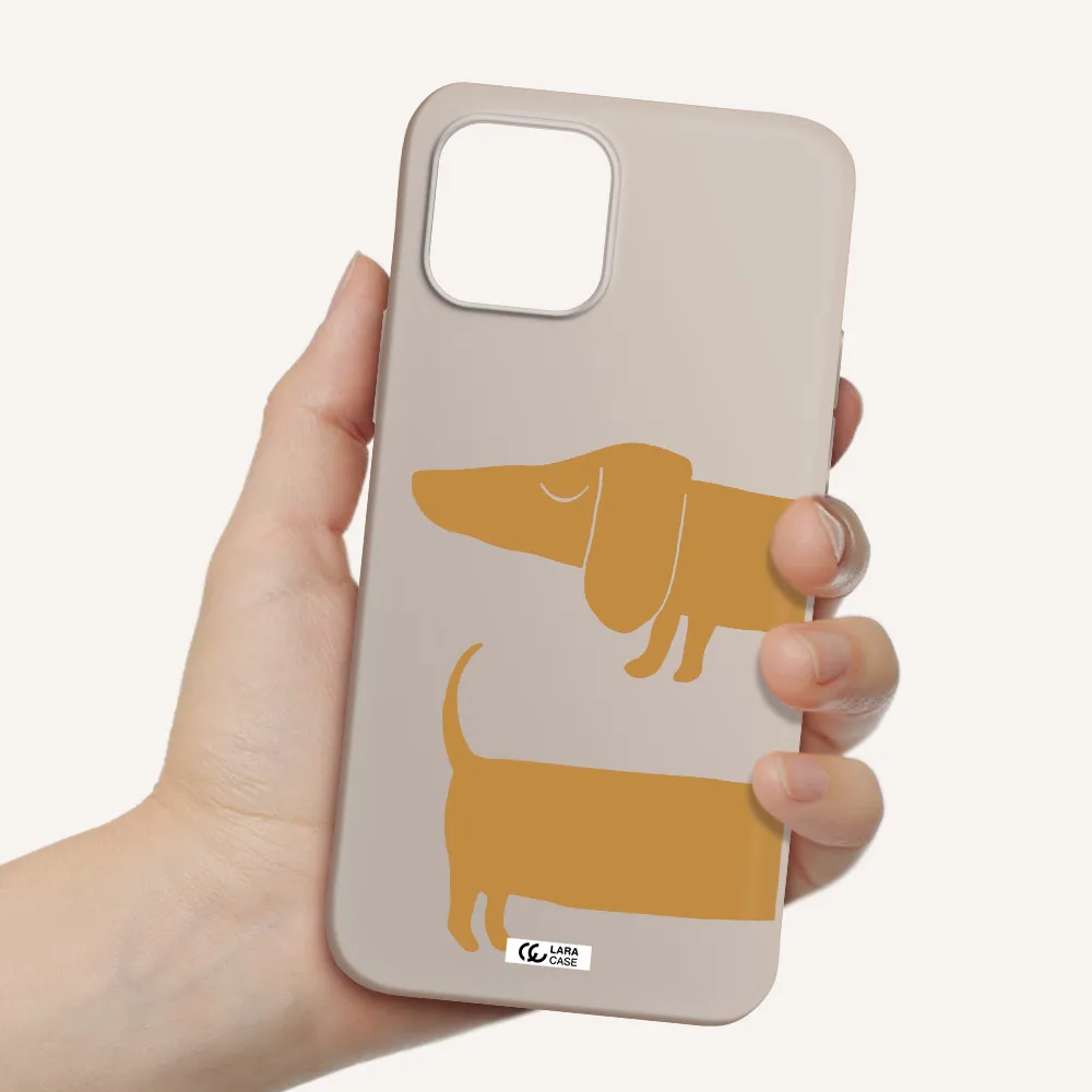 Dachshund Apple iPhone 12 mini Silicone Stone Case