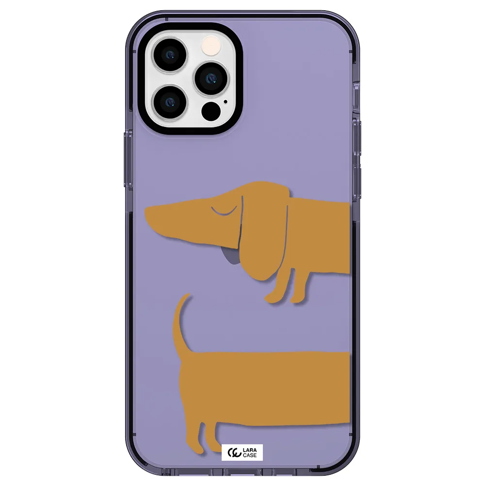 Dachshund Apple iPhone 12 pro impact Lilac Case
