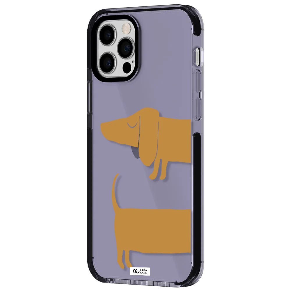 Dachshund Apple iPhone 12 pro impact Lilac Case