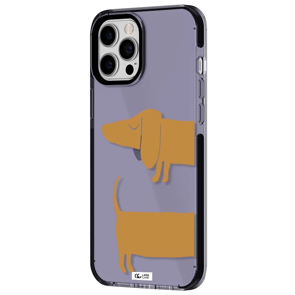 Dachshund Apple iPhone 12 pro max impact Lilac Case