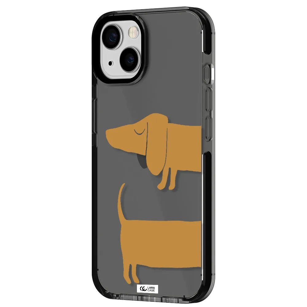 Dachshund Apple iPhone 13 impact Smoke Black Case