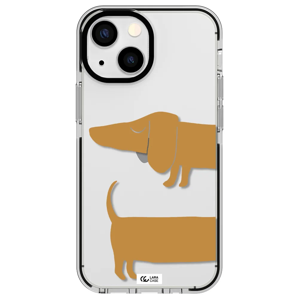 Dachshund Apple iPhone 13 mini impact black border Case