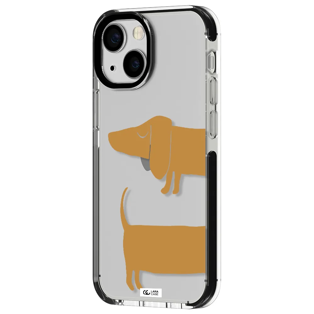 Dachshund Apple iPhone 13 mini impact black border Case