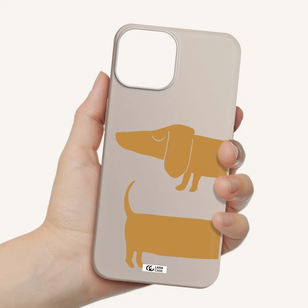 Dachshund Apple iPhone 13 mini Silicone Stone Case