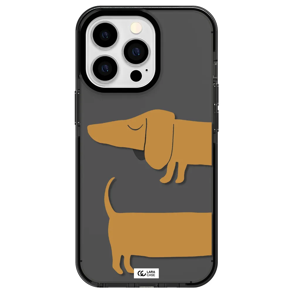 Dachshund Apple iPhone 13 Pro impact Smoke Black Case