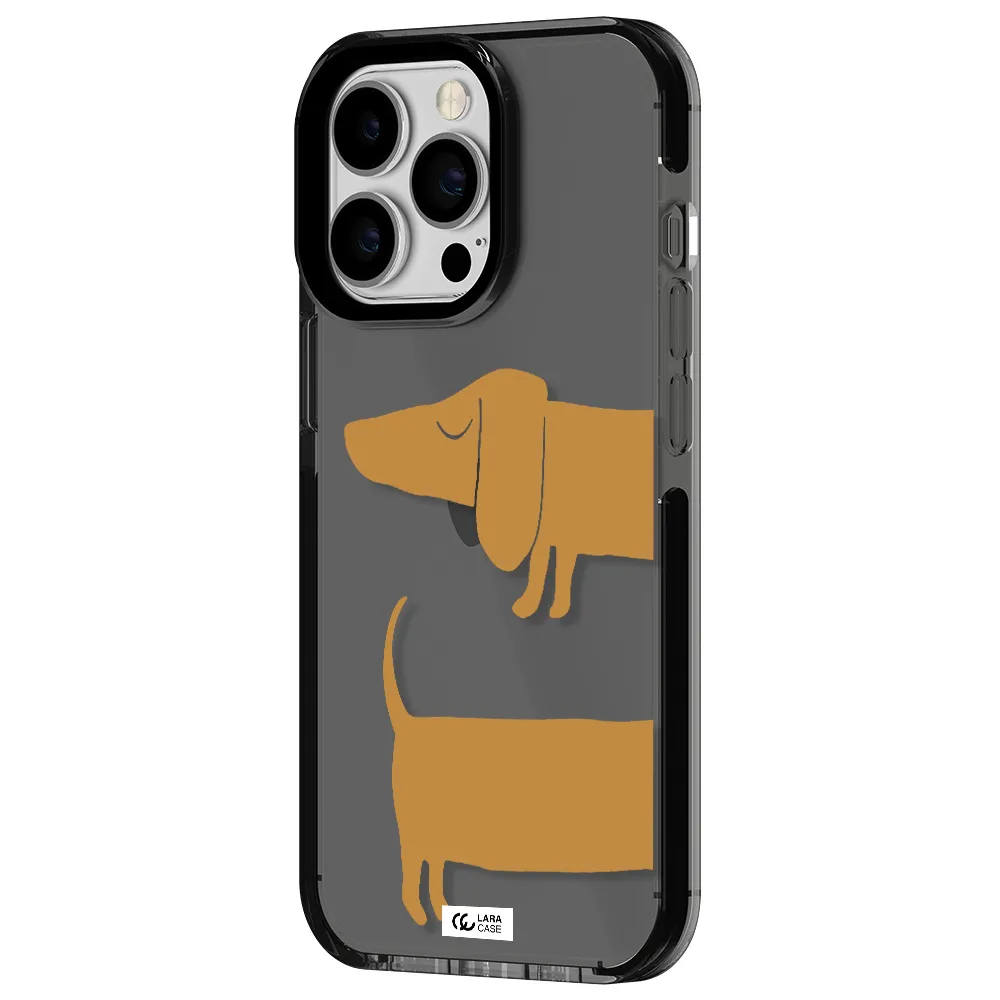 Dachshund Apple iPhone 13 Pro impact Smoke Black Case