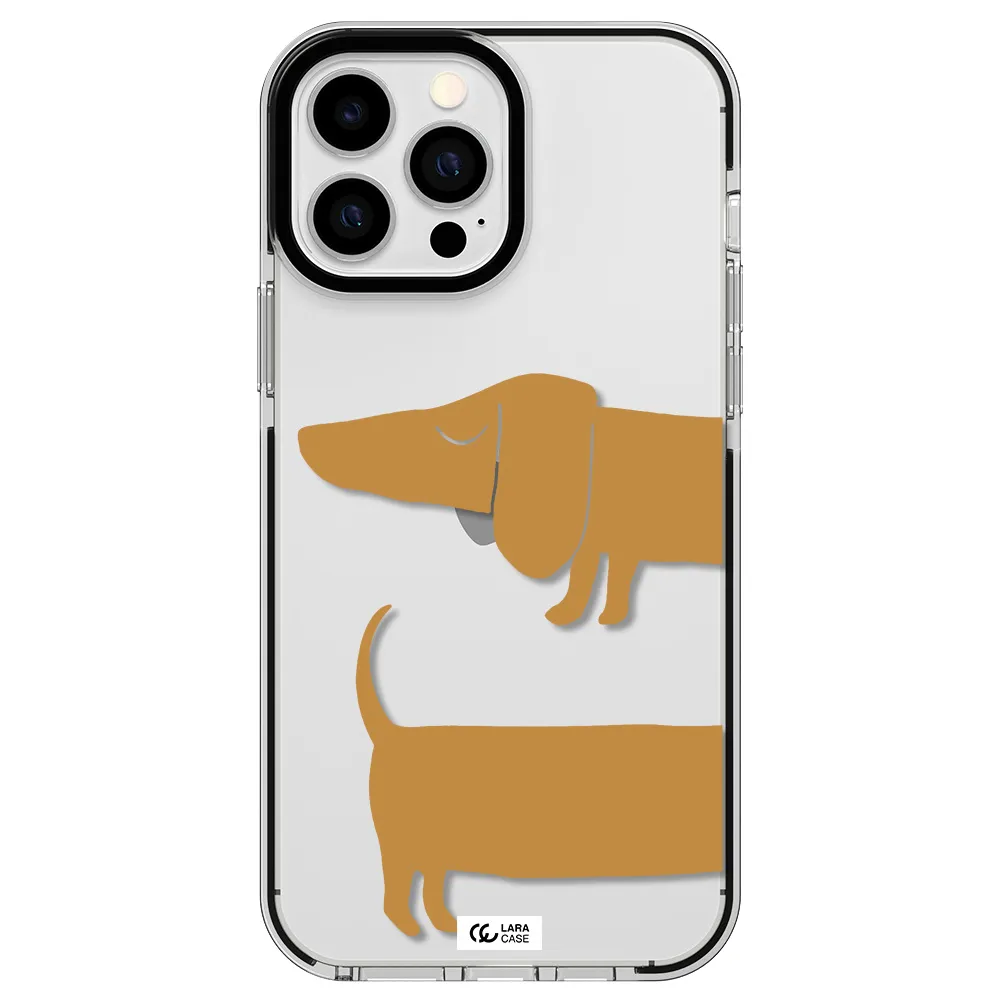 Dachshund Apple iPhone 13 Pro Max impact black border Case