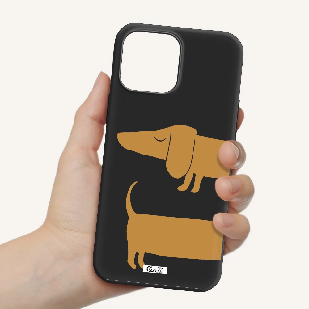 Dachshund Apple iPhone 13 Pro Max Silicone black Case