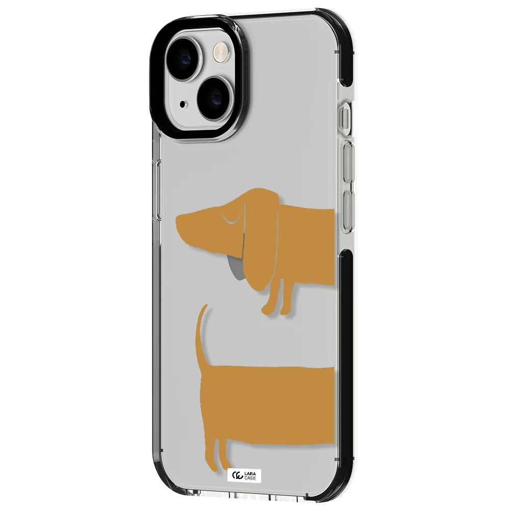 Dachshund Apple iPhone 14 impact black border Case