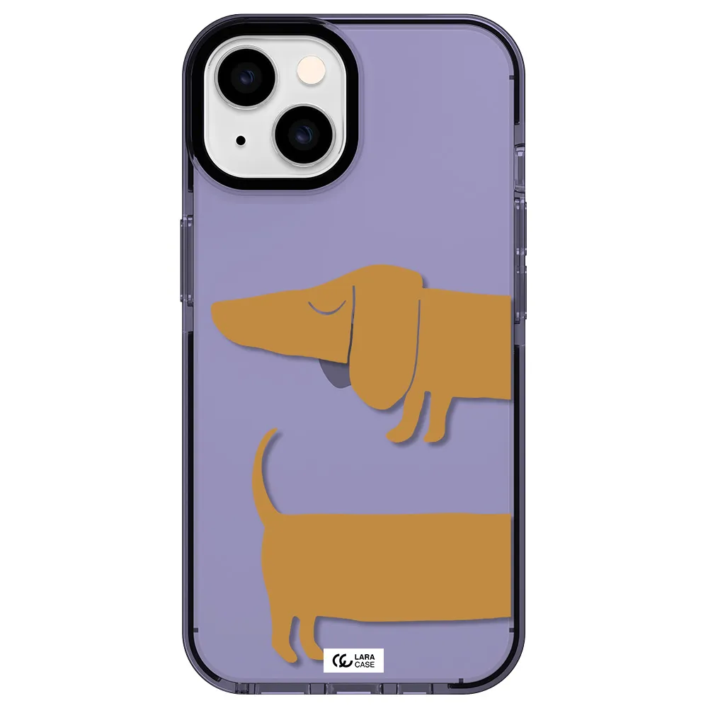 Dachshund Apple iPhone 14 impact Lilac Case