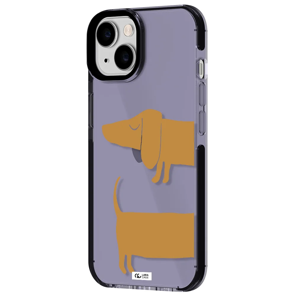 Dachshund Apple iPhone 14 impact Lilac Case