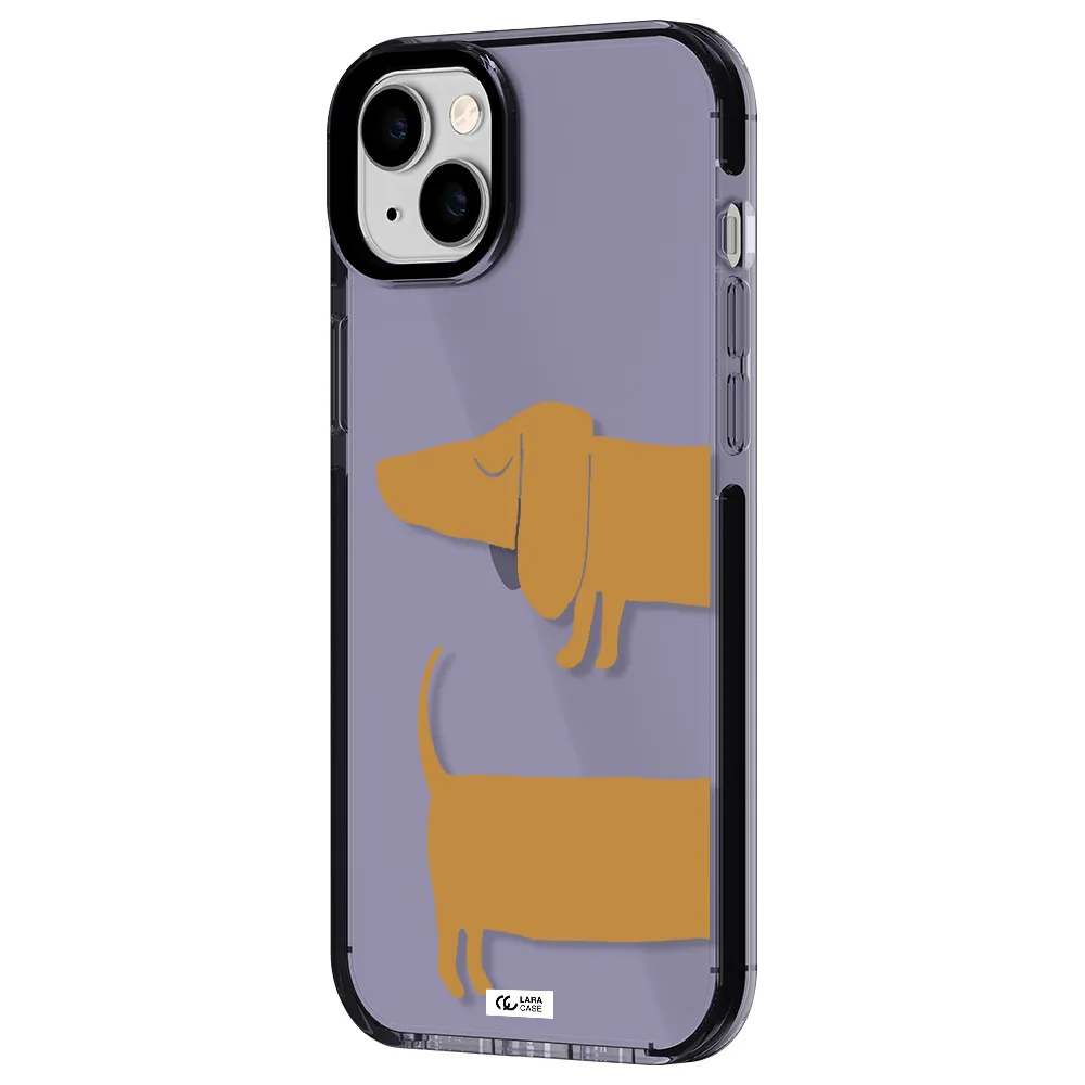 Dachshund Apple iPhone 14 plus impact Lilac Case
