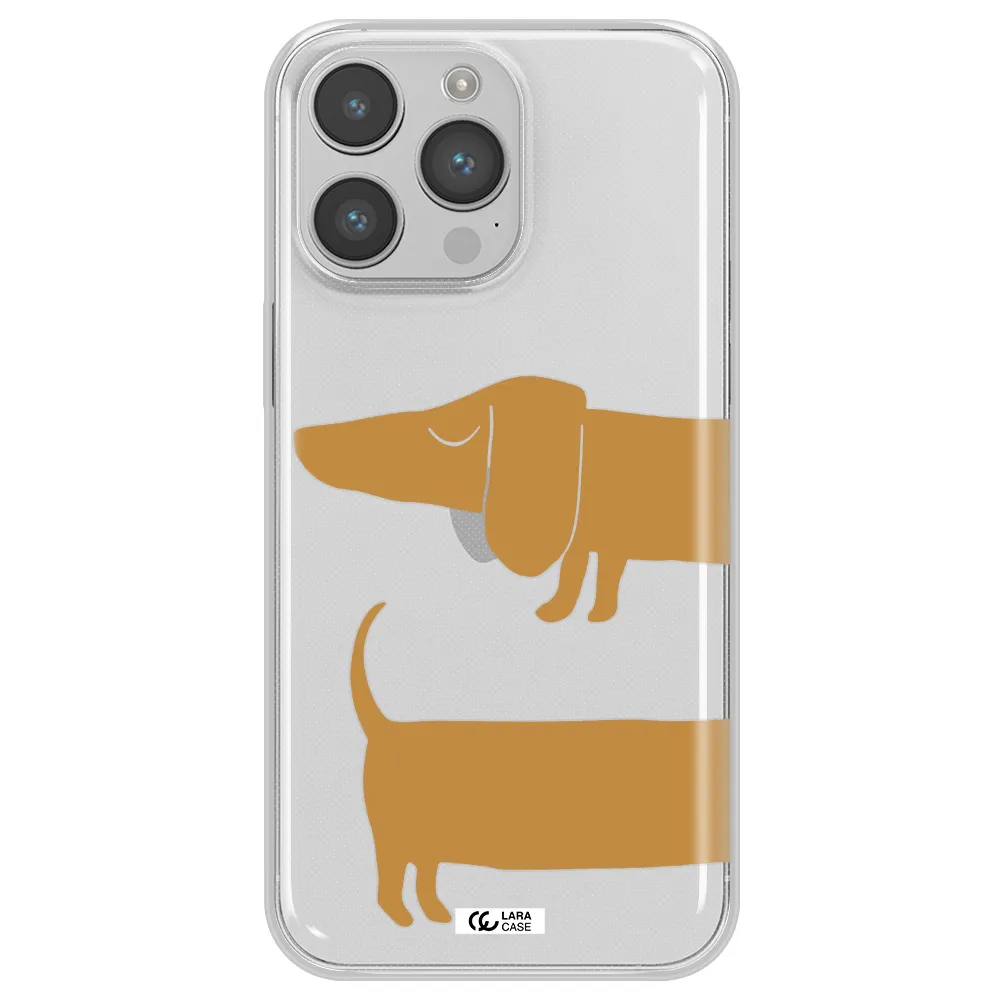 Dachshund Apple iPhone 14 pro Clear TPU Case