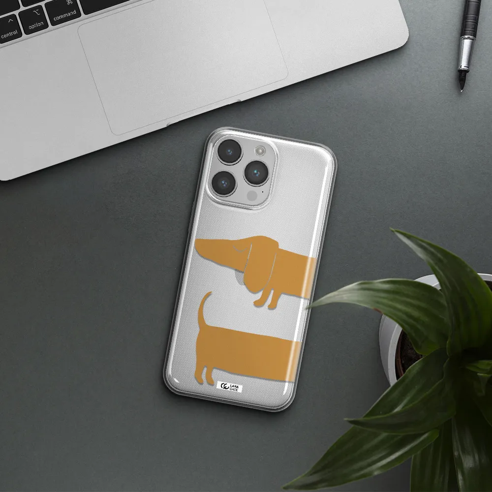 Dachshund Apple iPhone 14 pro Clear TPU Case
