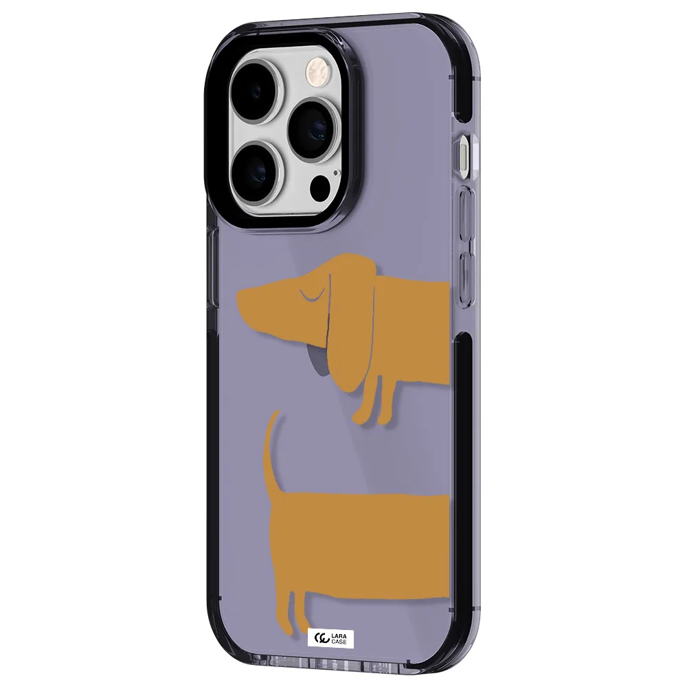 Dachshund Apple iPhone 14 pro impact Lilac Case