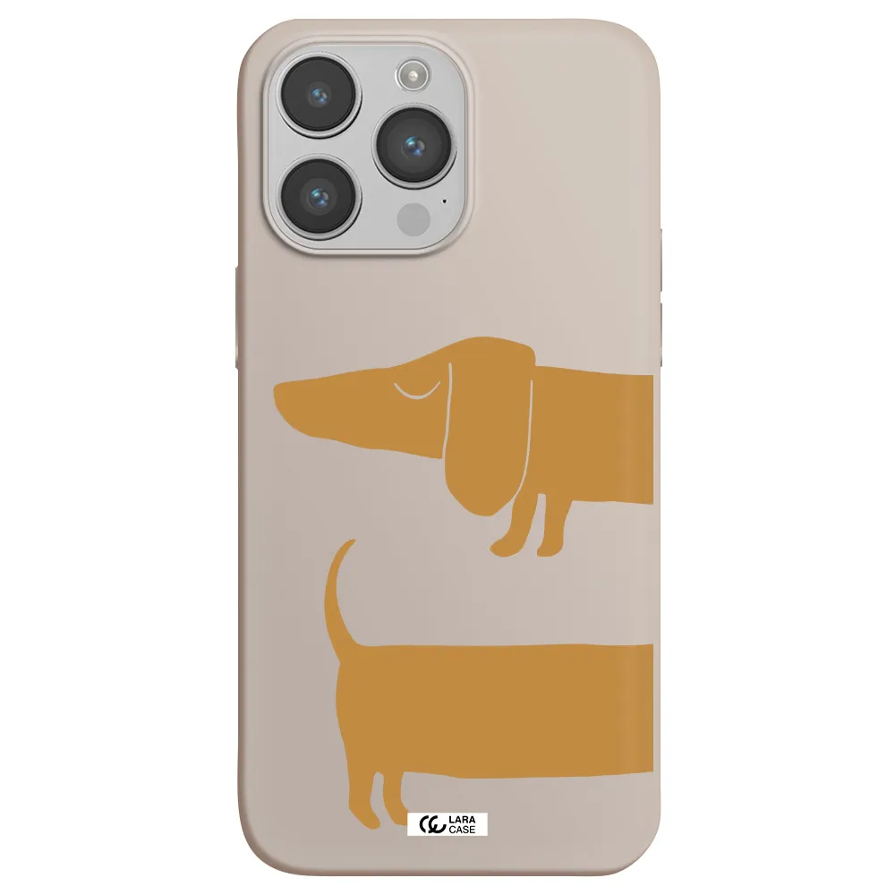 Dachshund Apple iPhone 14 pro max Silicone Stone Case