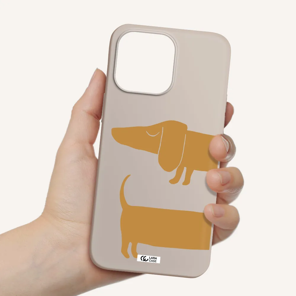 Dachshund Apple iPhone 14 pro max Silicone Stone Case