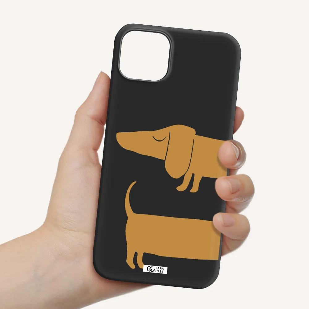 Dachshund Apple iPhone 14 Silicone black Case