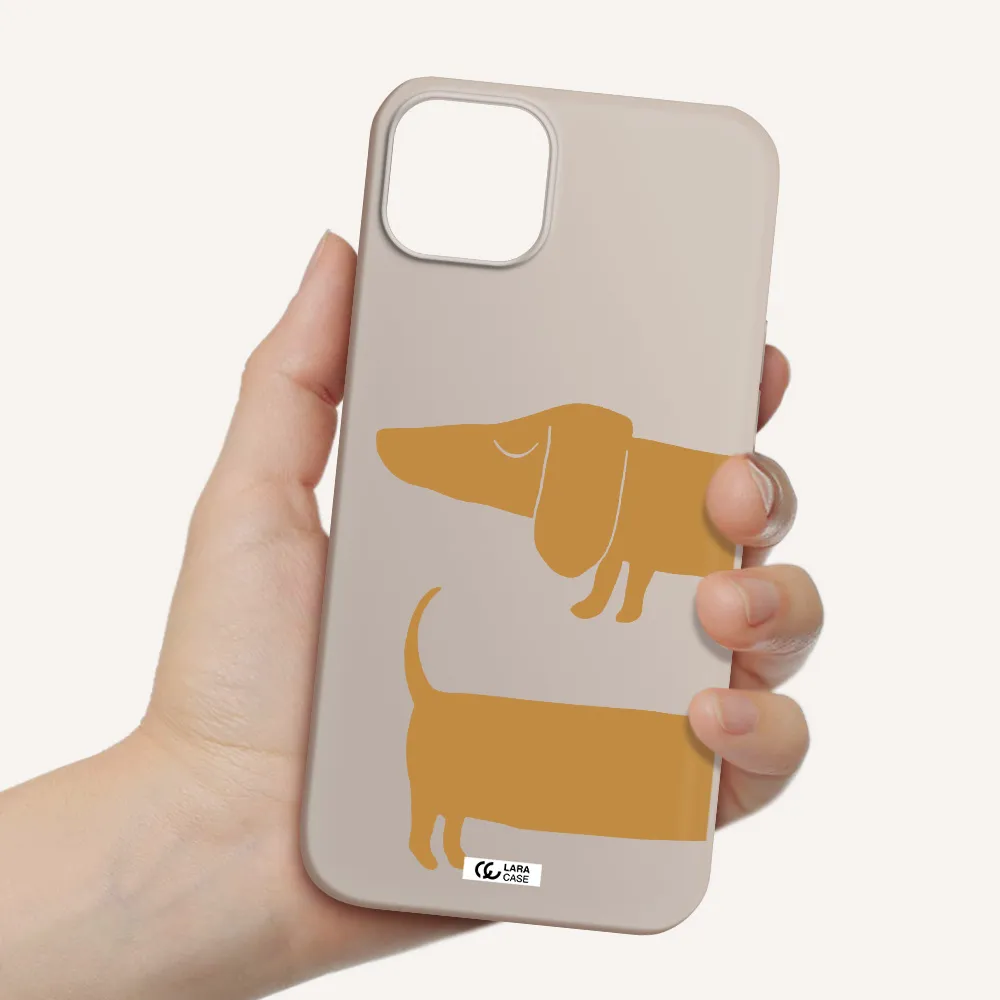 Dachshund Apple iPhone 14 Silicone Stone Case