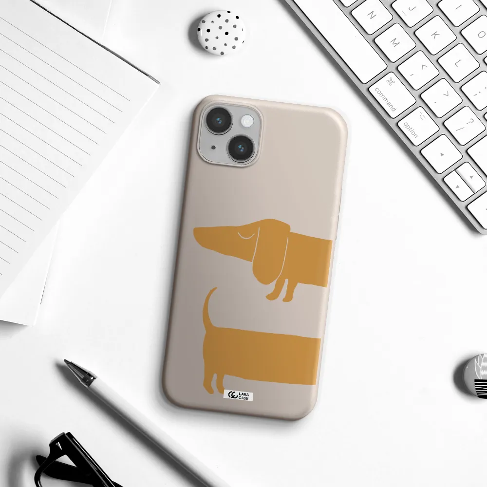 Dachshund Apple iPhone 14 Silicone Stone Case