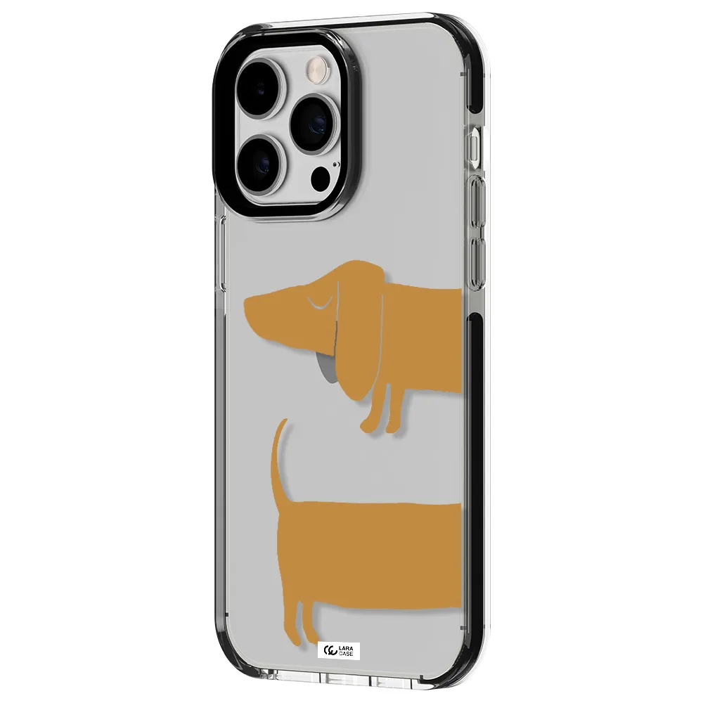 Dachshund Apple iPhone 15 Pro impact black border Case