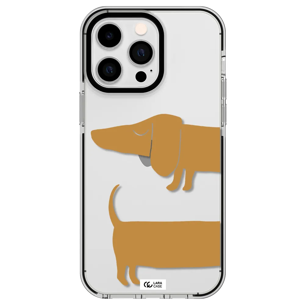Dachshund Apple iPhone 15 Pro Max impact black border Case