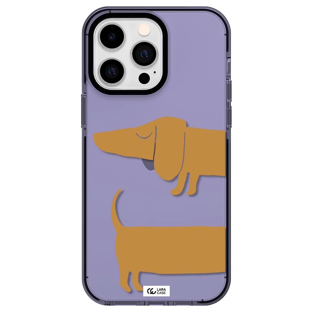Dachshund Apple iPhone 15 Pro Max impact Lilac Case