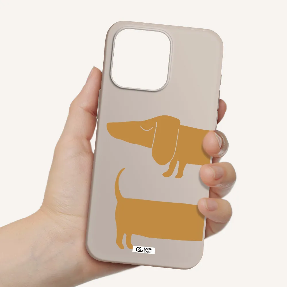 Dachshund Apple Iphone 15 Pro max Silicone Stone Case