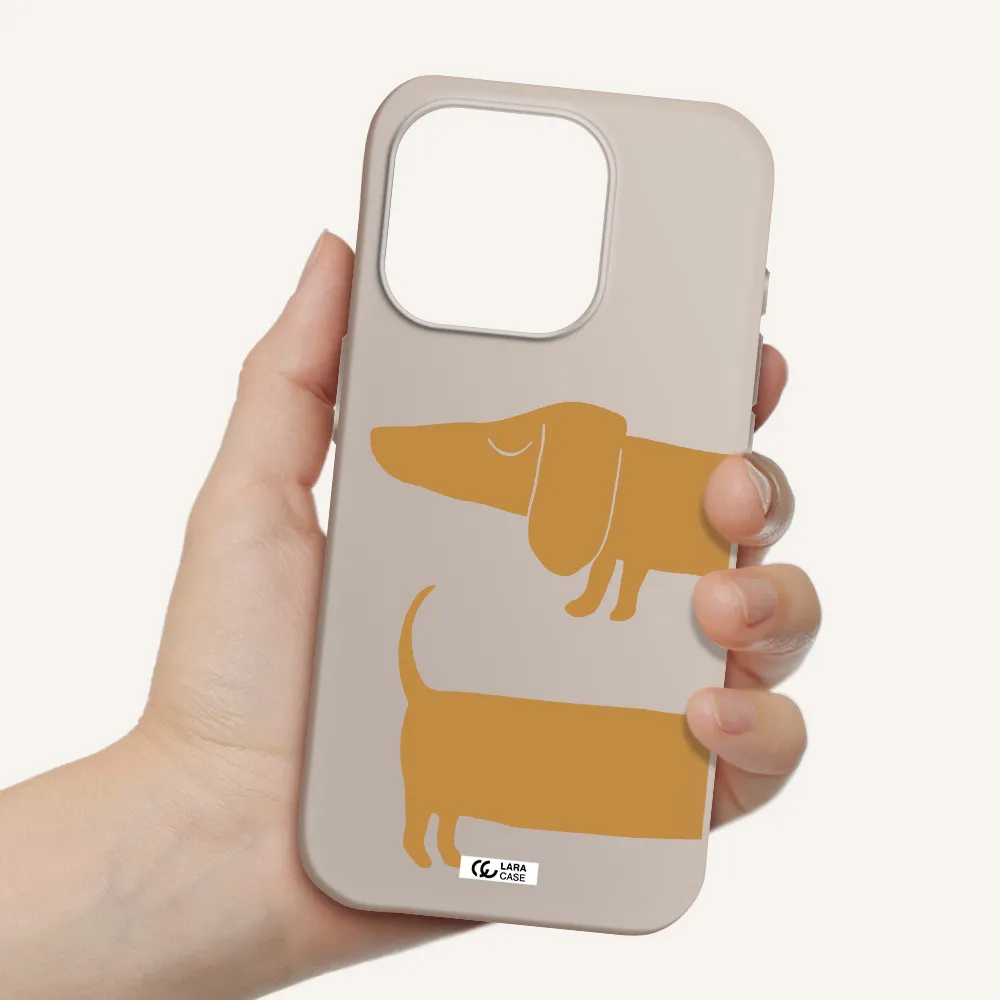 Dachshund Apple Iphone 15 Pro Silicone Stone Case