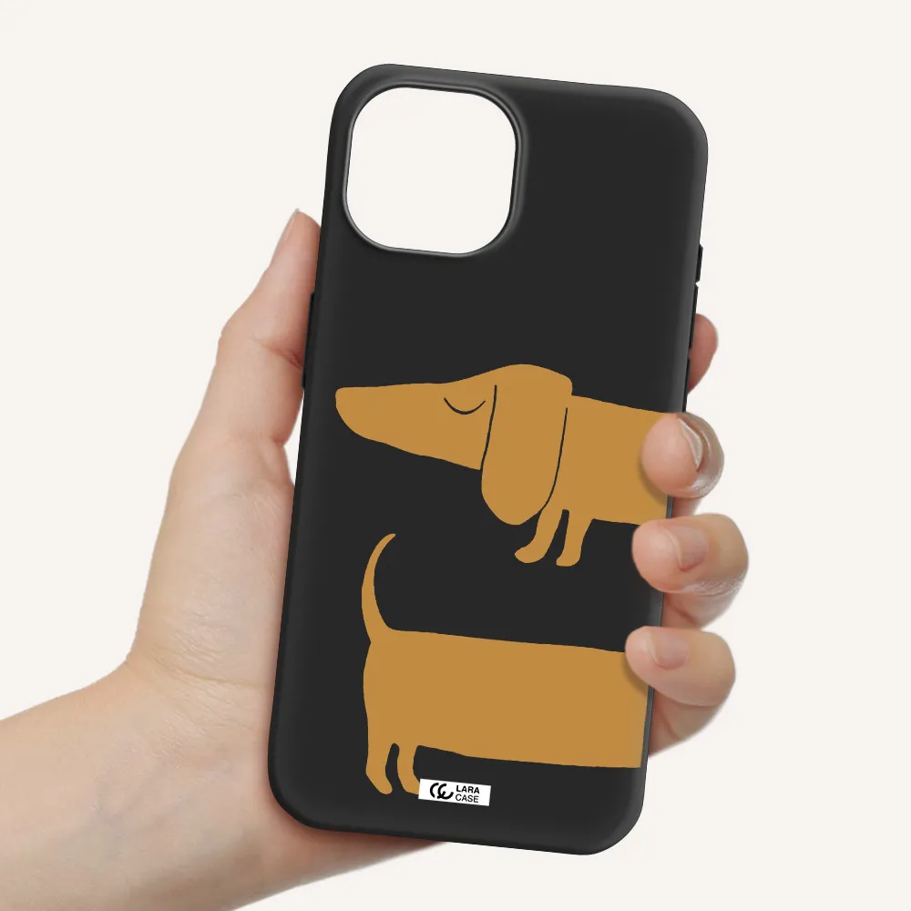 Dachshund Apple iPhone 15 Silicone black Case