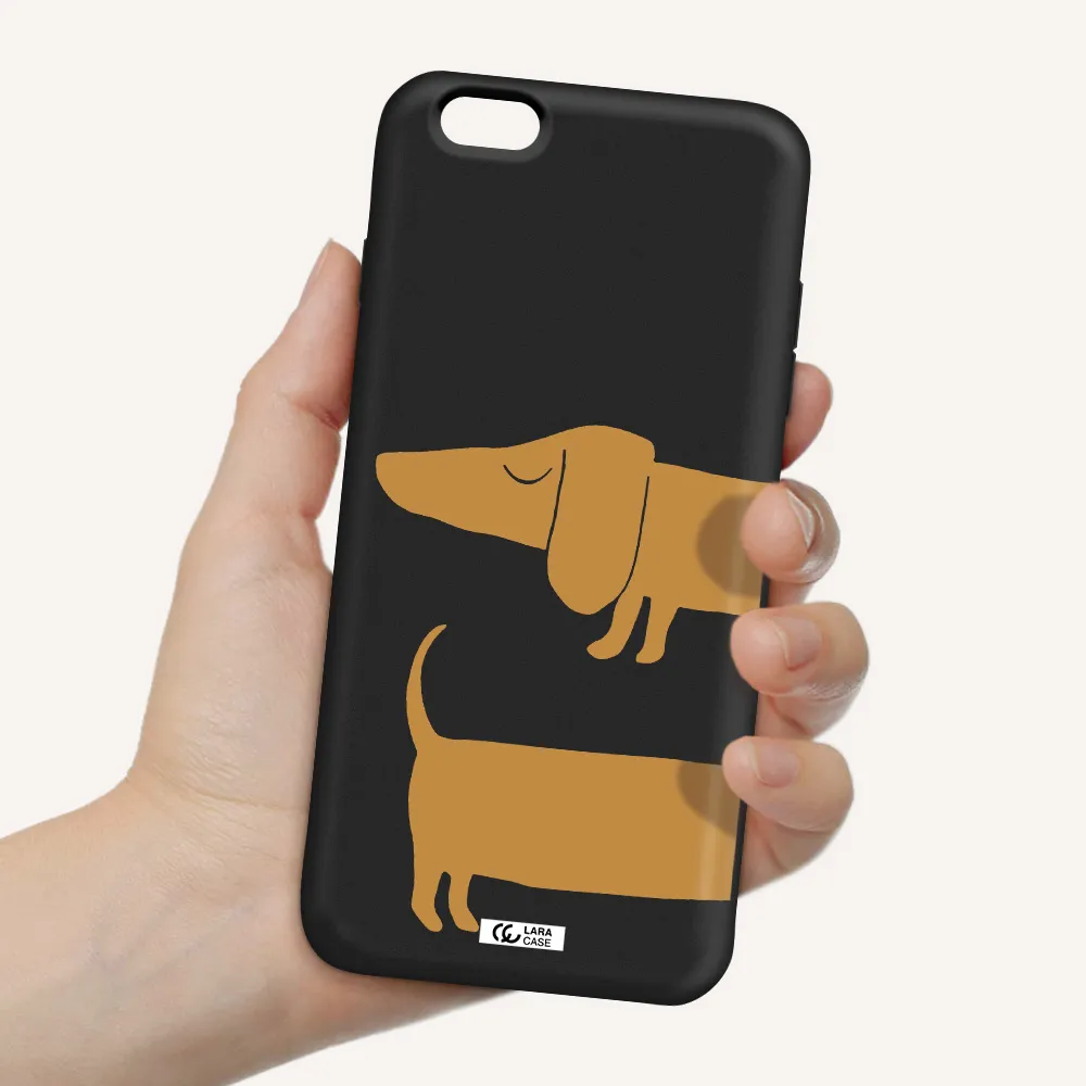 Dachshund Apple iPhone 6 s plus Silicone black Case