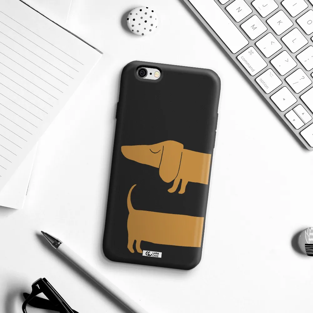Dachshund Apple iPhone 6 Silicone black Case
