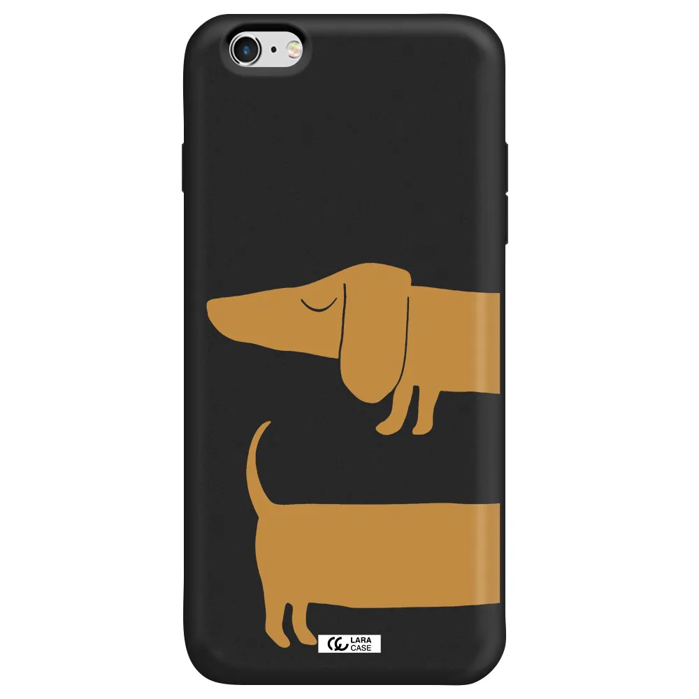 Dachshund Apple iPhone 6S Silicone black Case