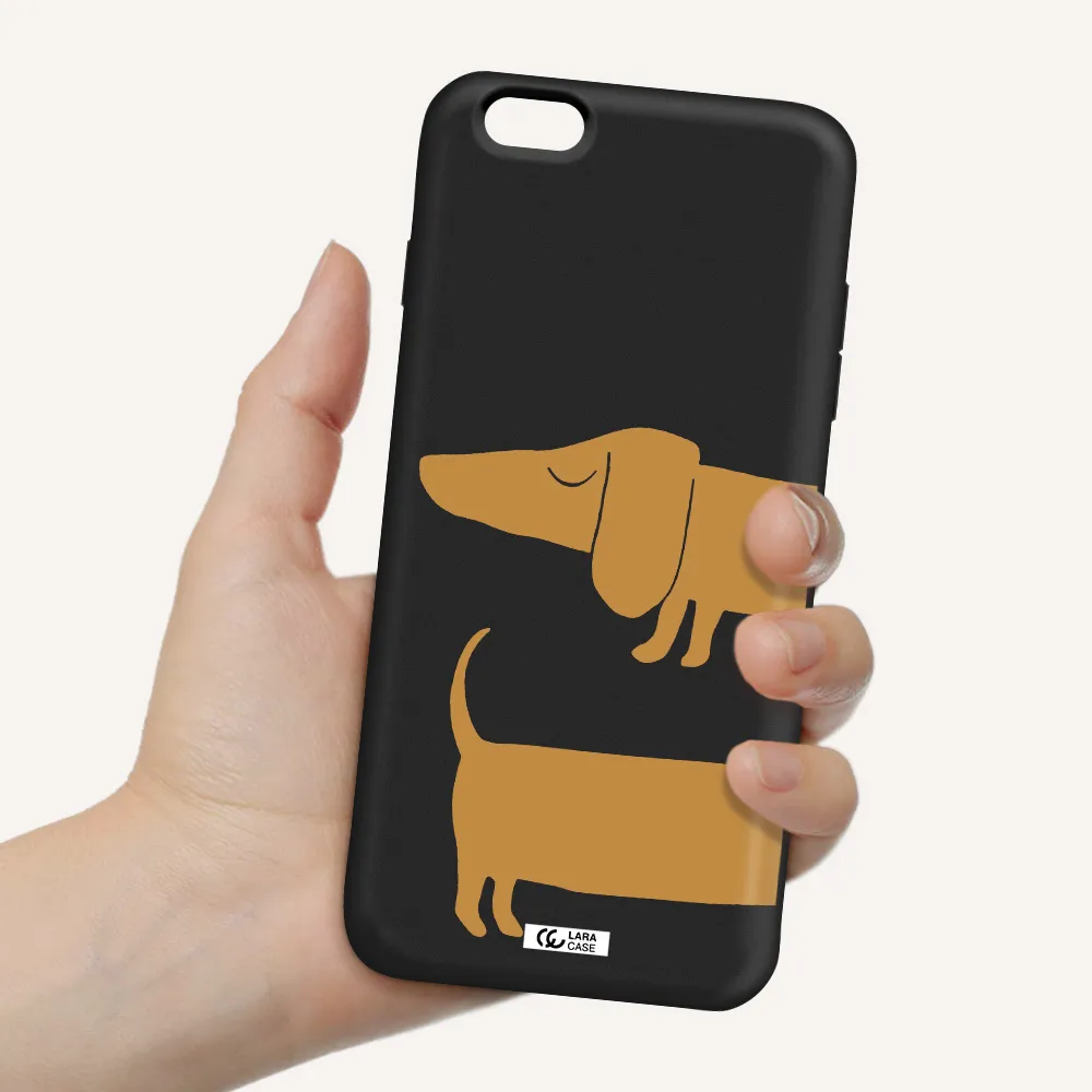 Dachshund Apple iPhone 6S Silicone black Case